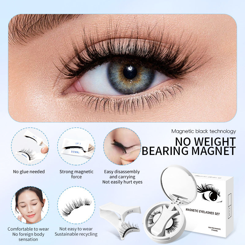 Magnetic False Eyelashes Integrated Storage Box Glue-free Magnet False Eyelashes Natural Makeup Tools With Applicater Magnetic False Eyelashes Integrated Storage Box Glue-free Magnet False Eyelashes Natural Makeup Tools With Applicater